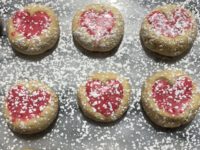 Vegan Lime Shortbread Cookies With Raspberry Icing